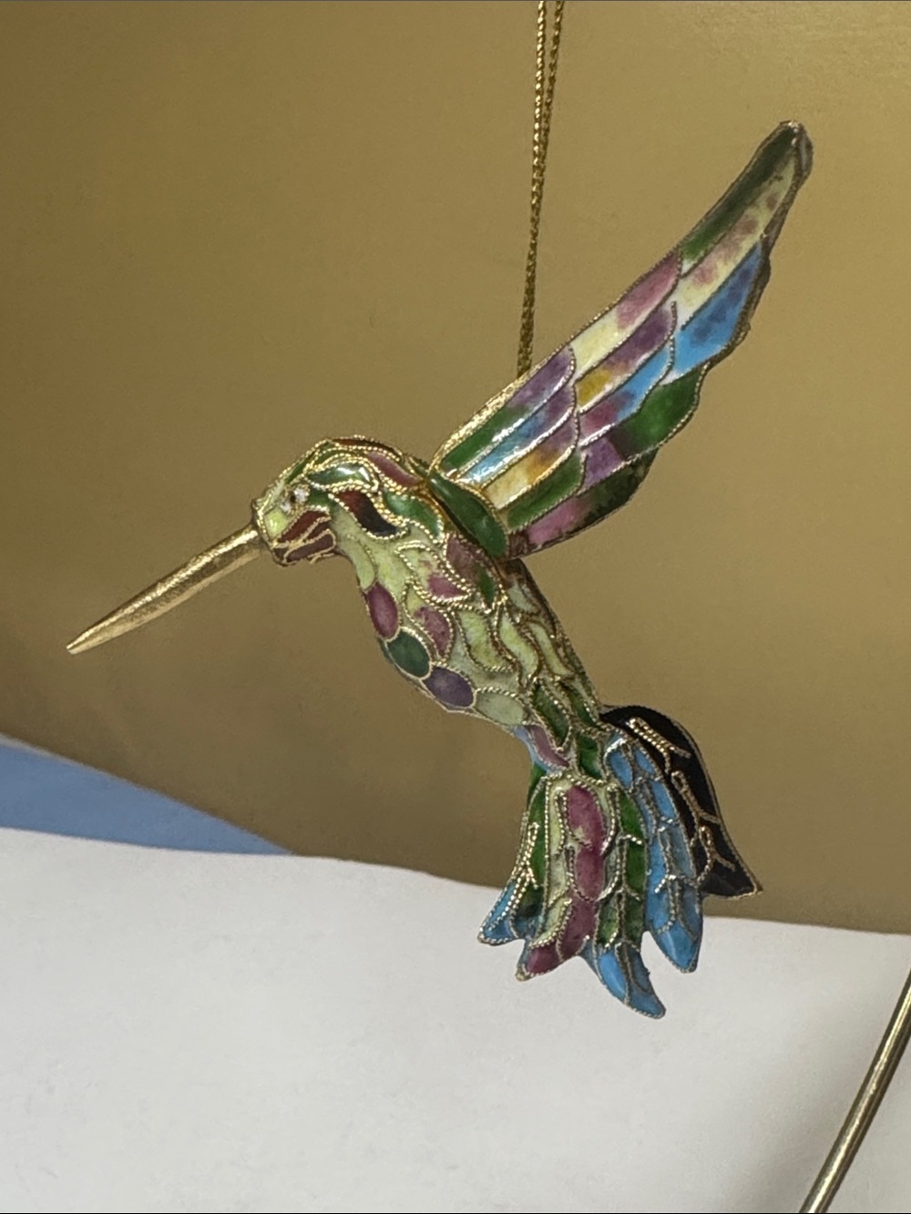 Hummingbird Bird Ornament - Decorative Hanging Accent